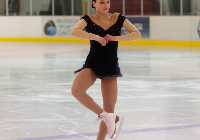 Shelby Hydock kicks off the Free Skate 2 competition at Treadwell Ice Arena.