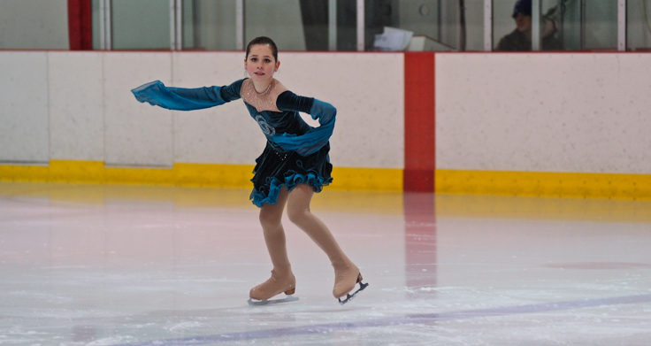 Olivia Gardner was among three skaters performing in the pre-preliminary category.