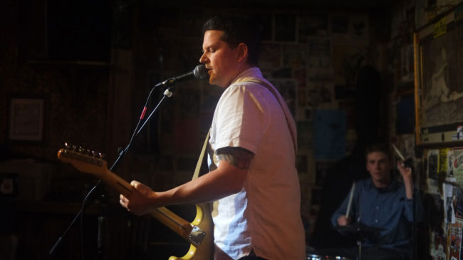 Morgan Deering and Nick Wager play at Open Mic at the Alaskan on Jan. 30, 2014.