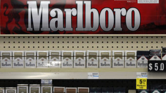 Soon to be gone: Marlboro cigarettes on display at a CVS store in Pittsburgh last July. Gene J. Puskar/AP