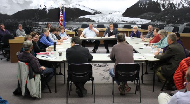The Juneau Assembly met with the hospital board to discuss the severance packages of former hospital officials. (Photo by Lisa Phu/KTOO)