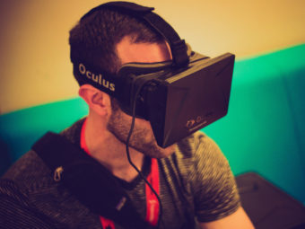 The Oculus Rift virtual reality goggles make for an immersive experience. Nan Palmero/Flickr