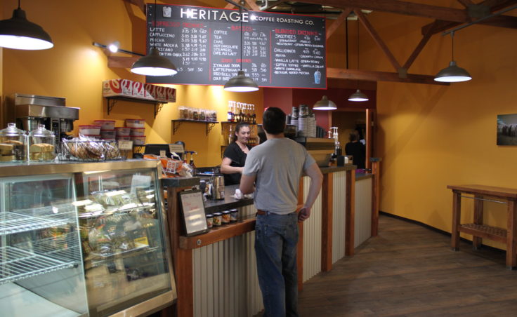 A Heritage Coffee cafe opened inside Foodland IGA on April 21. (Photo by Lisa Phu/KTOO)