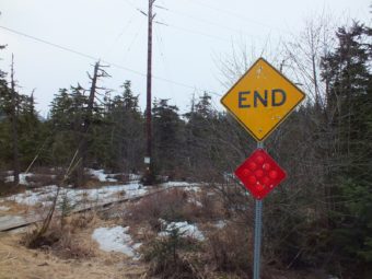 The end of Douglas Highway