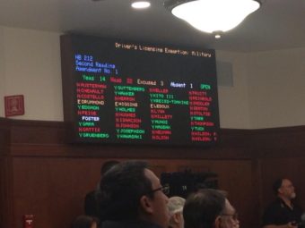 The vote on the same sex partner amendment. (Photo by Lisa Phu/KTOO)