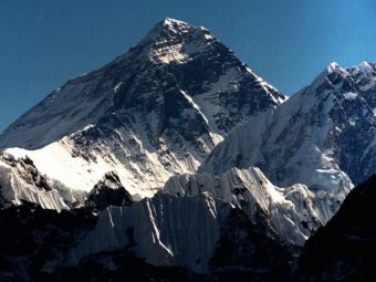 Mount Everest straddles the border of Nepal and Tibet. This is a view of the Nepalese side. Hans Edinger /AP