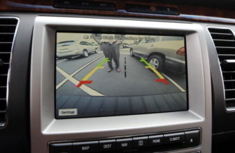 The 2009 Ford Flex vehicle showing the rear-camera view. Andy Cross/Denver Post via Getty Images
