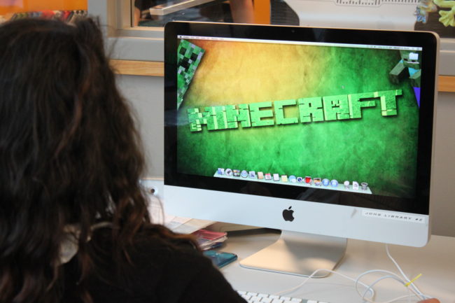 Minecraft could help engage students in science, technology, engineering, and math. (Photo by Lisa Phu/KTOO)