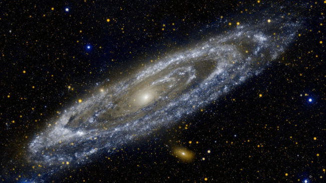 Astronomers thought they saw a big explosion in the nearby Andromeda galaxy. GALEX, JPL-Caltech/ NASA