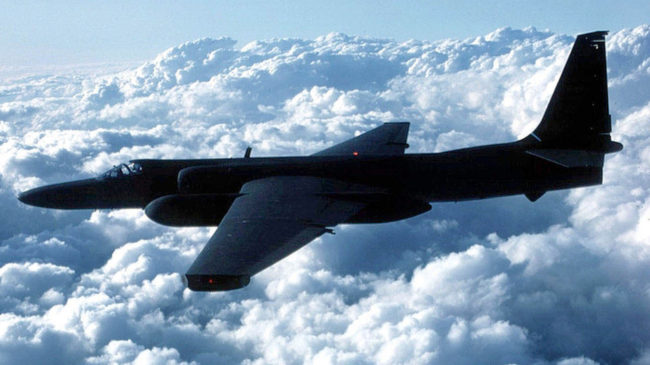 The Air Force's U-2 spy plane first took flight in August 1955. One of the planes confused air traffic control computers in California last week, creating havoc. USAF/Getty Images