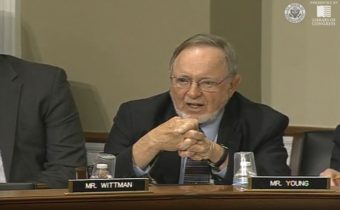 Rep. Don Young questioned the source of concerns regarding development in refuges. (Still from hearing video)