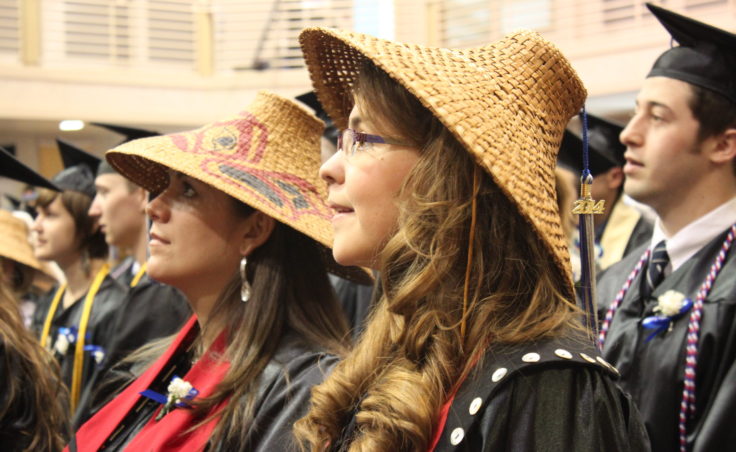 This is first time UAS has had graduates with a Bachelor of Liberal Arts in Alaska Native Languages and Studies. (Photo by Lisa Phu/KTOO)
