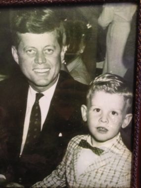 A close-up of the Kennedy photo in the frame. (Photo by Mary Tarr)