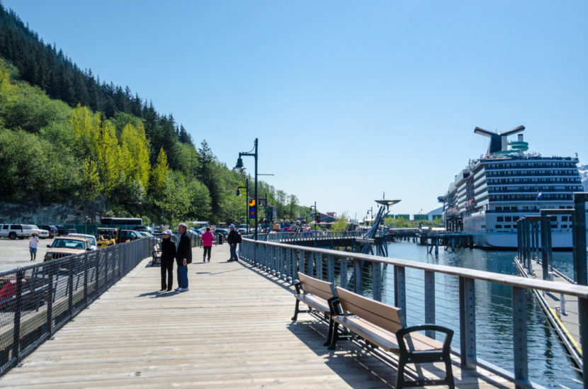 The Seawalk reaches from Marine Park to the Franklin Street dock. (Photo by Heather Bryant/KTOO)