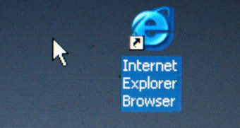 Microsoft's Internet Explorer browser shortcut shown on a laptop. Alexander Hassenstein/Getty Images