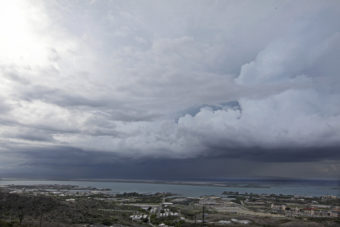 Clouds cover the sky over Guantanamo Bay, Cuba. Pool/Getty Images