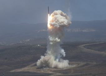 The Missile Defense Agency's Flight Test 06b Ground-Based Interceptor launches from Vandenberg Air Force Base, Calif. on June 22, 2014. (Photo courtesy U.S. Missile Defense Agency)