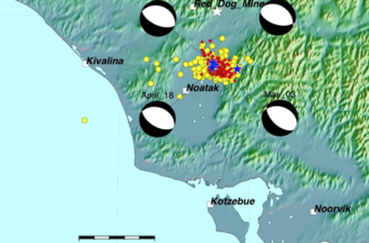 A fifth 5.7 magnitude quake rocks Brooks Range near Noatak. (Map courtesy Alaska Earthquake Center)