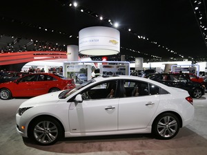 A Chevrolet Cruze is displayed at the North American International Auto Show in Detroit, in January. Carlos Osorio/AP