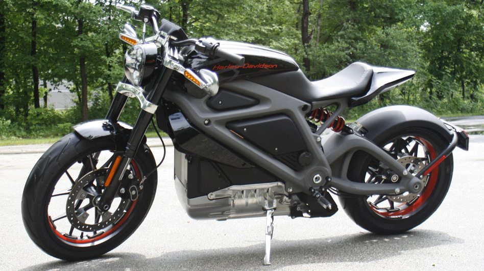 Harley-Davidson's new electric motorcycle can hit 60 mph from a standing start in 4 seconds. The company plans to unveil the LiveWire model Monday in New York. M.L. Johnson/AP
