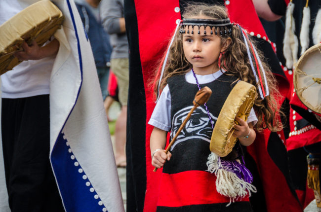 Grand Entrance to Celebration. (Photo by Heather Bryant/KTOO)