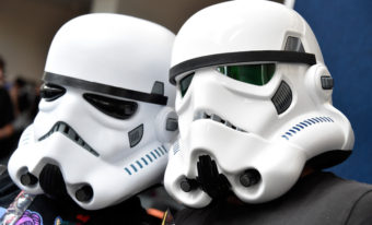 Fans dressed as stormtroopers from Star Wars attend this year's Comic-Con event in San Diego. Frazer Harrison/Getty Images