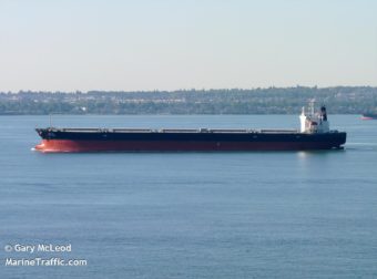 The bulk carrier Amakusa Island in Vancouver in 2010. (Photo courtesy Gary McLeod/MarineTraffic.com)