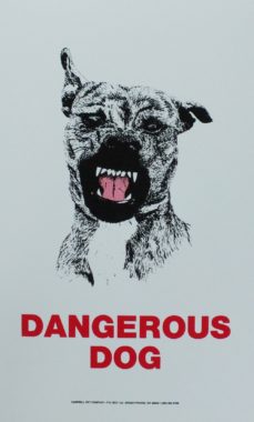 Dangerous dog sign