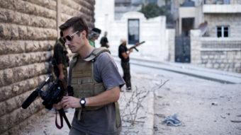 James Foley in Aleppo, Syria, in September 2012. Manu Brabo/freejamesfoley.org/AP