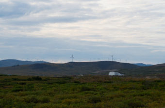 Renewable energy from a wind farm.(Photo by Jenn Ruckel/KNOM)