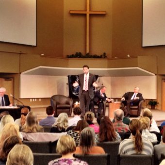 Republican Senate candidates debate social issues at Community Covenant Church. (Photo by Liz Ruskin/APRN)
