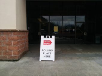 The polling location at the Nugget Mall.