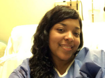 Amber Vinson in a photograph taken earlier this week at Emory University Hospital in Atlanta. Officials at Emory University Hospital and the Centers for Disease Control and Prevention couldn't detect Ebola in Amber Vinson as of Tuesday evening, her family said in a statement. (AP)