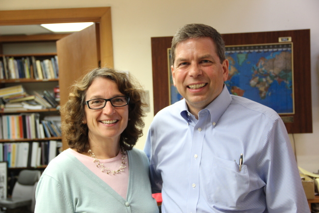 Alaska Sen. Mark Begich, with his wife Deborah Bonito, visited Sitka on June 26. Southeast voted for Begich over Sullivan on Tuesday. (Rachel Waldholz/KCAW News) 