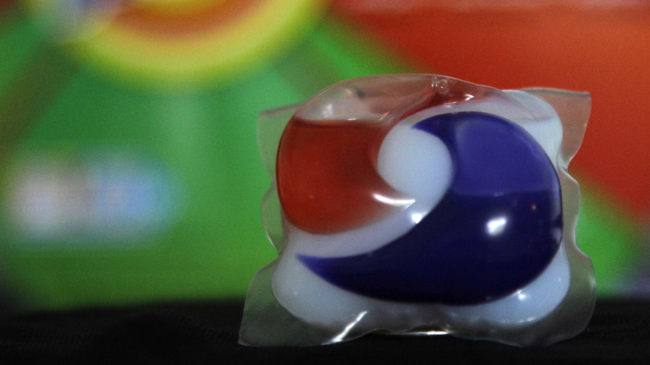 Laundry detergent makers recently introduced miniature packets, but doctors across the country say children are confusing the tiny, brightly colored packets with candy and swallowing them. Pat Sullivan/Associated Press