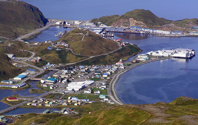 From the top of Mt. Newhall in Unalaska. (Creative Commons photo by Tom Doyle)