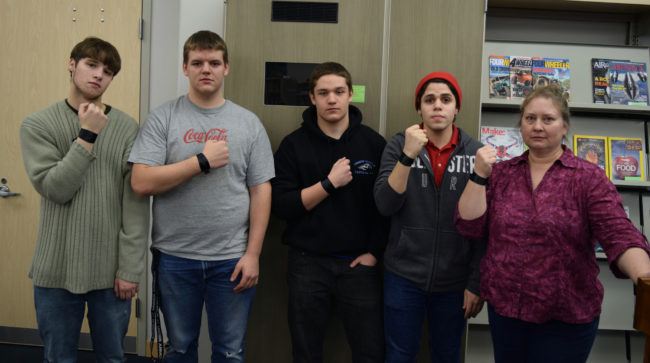 Thunder Mountain High School students and staff wore black ribbons last week in support of Hassam and those affected by the mass school shooting in Peshawar, Pakistan. (Photo courtesy Hassam Bazil)