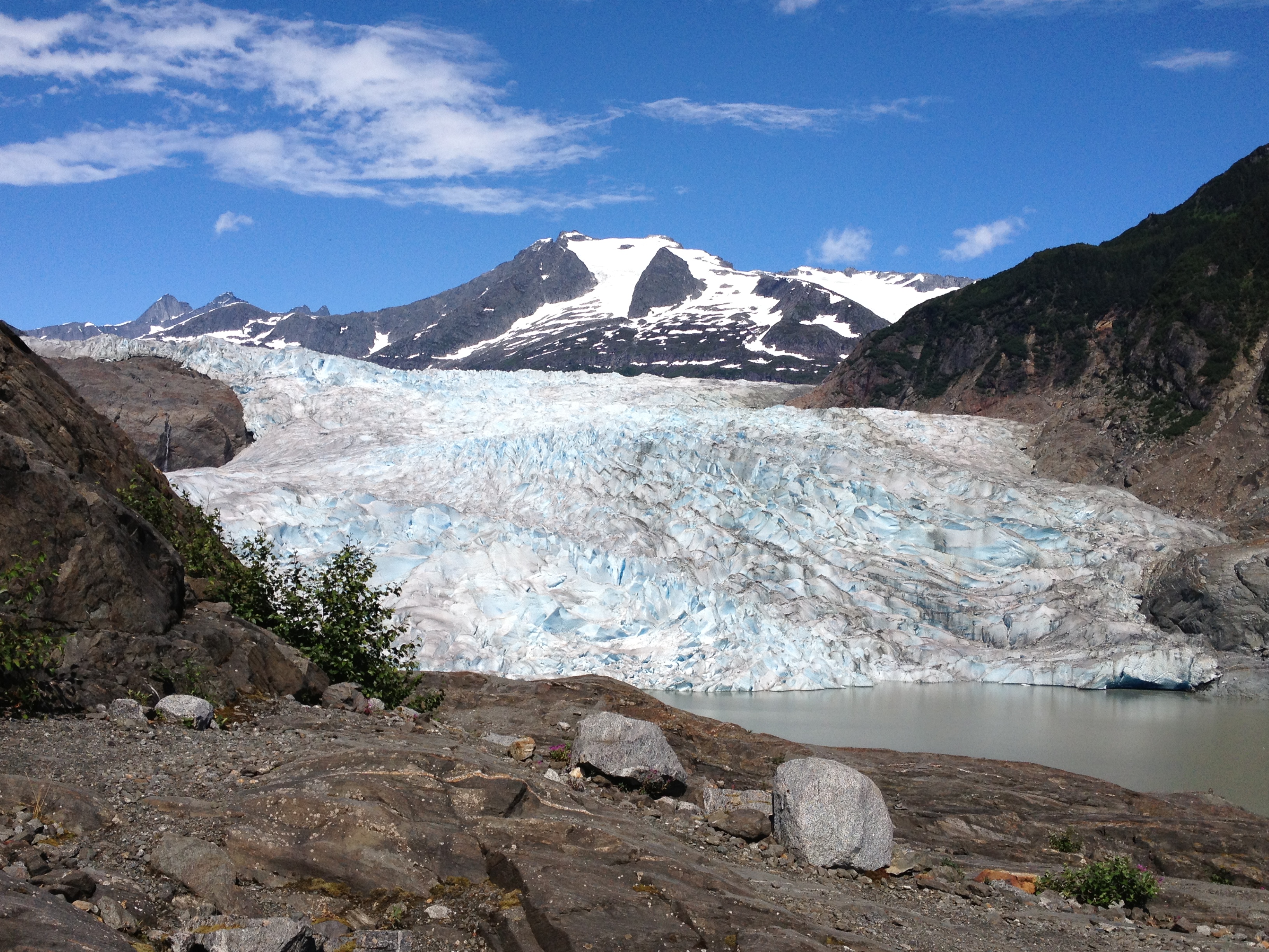 The Mendenhall Glacier during the summer of 2013. (Photo by Lisa Phu/KTOO)