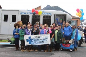 Hospital staffers participate in the Alaska Day Parade. (Photo courtesy SCH)