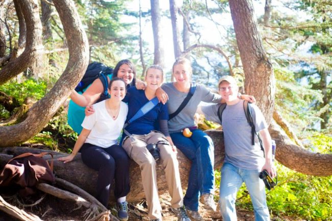 SAGA AmeriCorps volunteer Maia Wolf (second from right) poses with other AmeriCorps members last year. (Photo courtesy Maia Wolf)