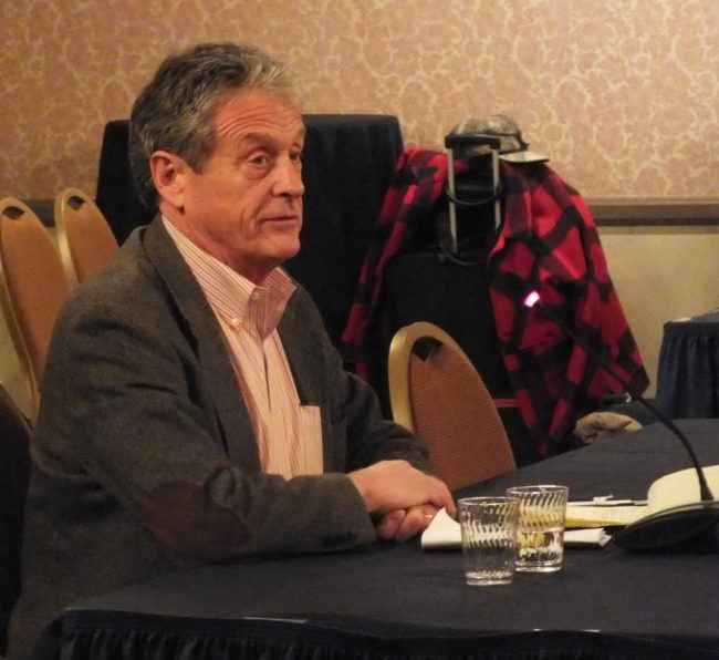 ADF&G acting Commissioner Sam Cotten answers questions during an interview before the Boards of Fisheries and Game in Juneau on Jan. 15, 2015. (Photo by Matt Miller/KTOO)