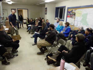 The first Friends of Mosquito Lake meeting in December. (Photo from KHNS.org)