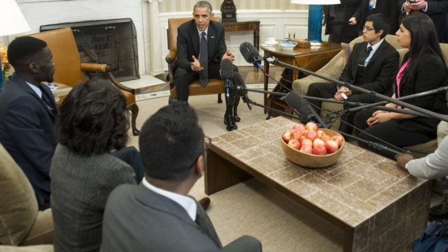 A federal judge has issued a temporary injunction to President Obama's executive orders on immigration. Earlier this month, Obama met with young immigrants, known as DREAMers, in the Oval Office. Saul Loeb/AFP/Getty Images