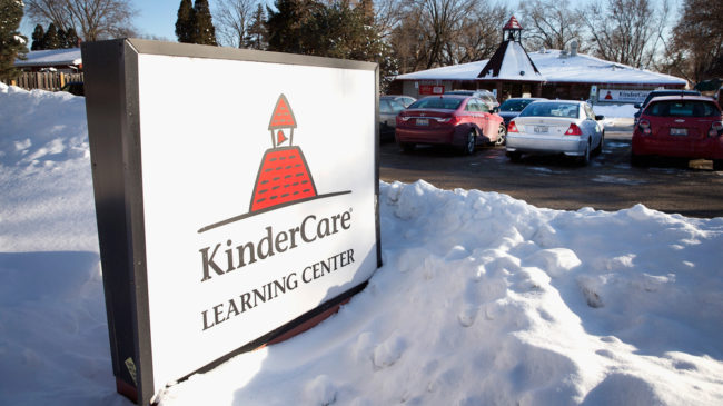 The KinderCare Learning Center in Palatine, Ill., where five infants have been diagnosed with measles. Officials are trying to track down the source of the infection. Scott Olson/Getty Images