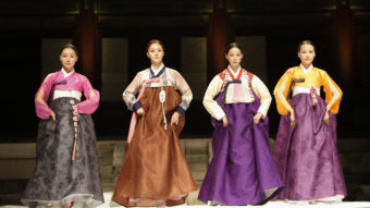 Models present the traditional costume known as hanbok during the 2010 Korea Hanbok Festival in Seoul. (Photo by Ahn Young-joon/AP)