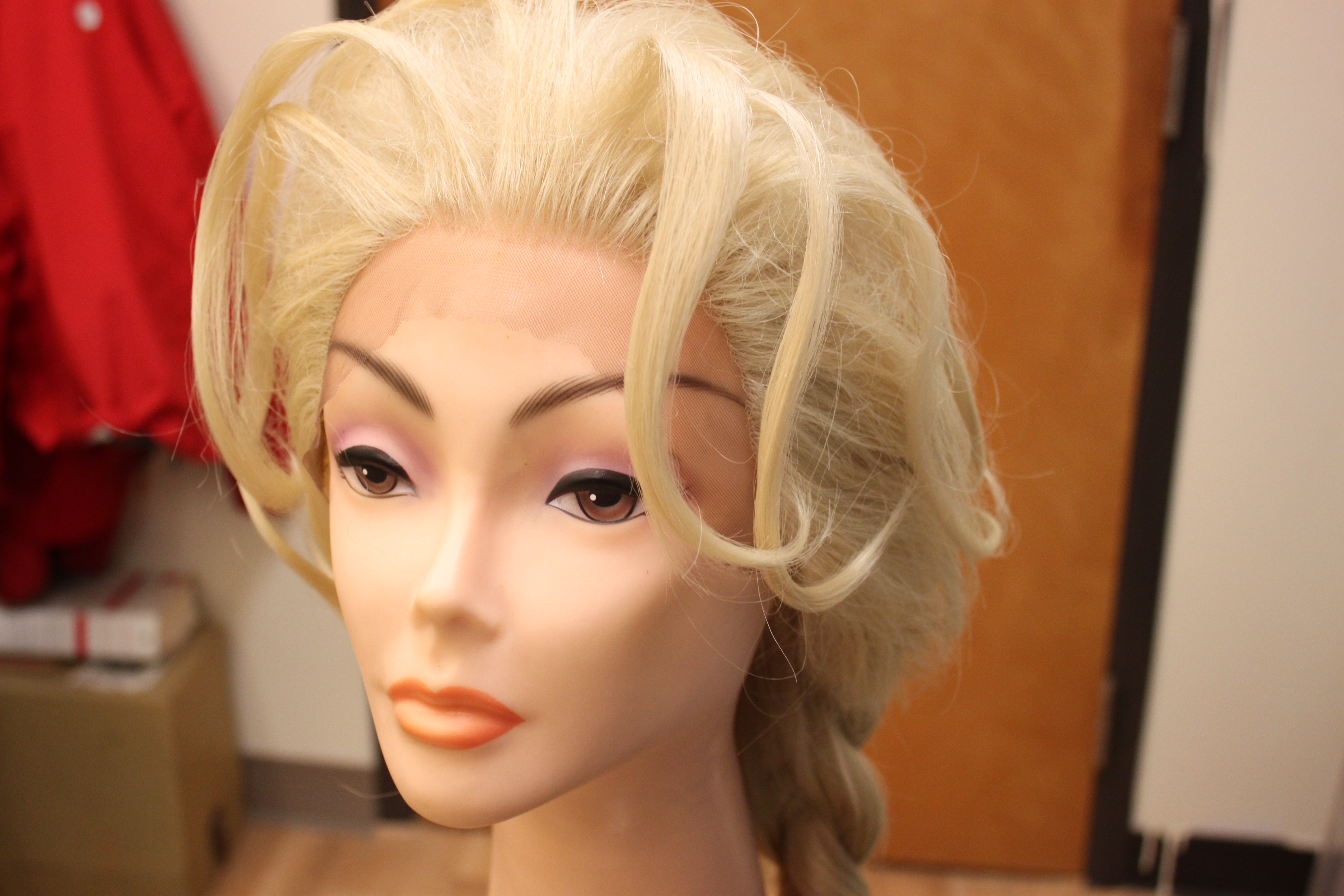 James Hoagland has made nine Elsa wigs. He says the drag queen business is very tied to pop culture. (Photo by Lisa Phu/KTOO)