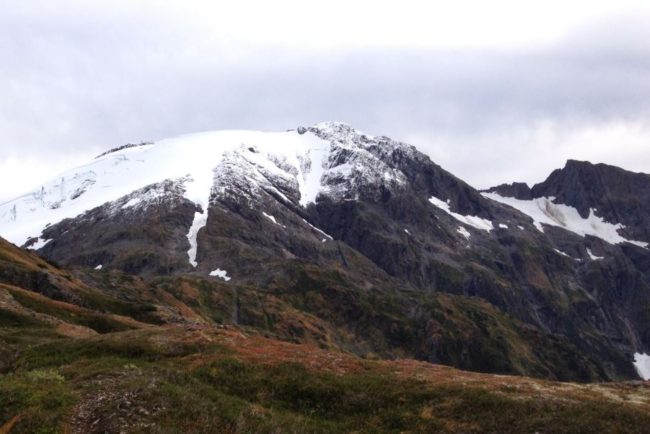 A mountain ridge above Thane. The hikers are stranded near this area. (Photo by Lisa Phu/KTOO)