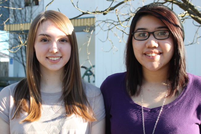 Deanna Hobbs and Analicia Castaneda-Felipe head to Anchorage this weekend to accept a Spirit of Youth Award. (Photo by Lisa Phu/KTOO)