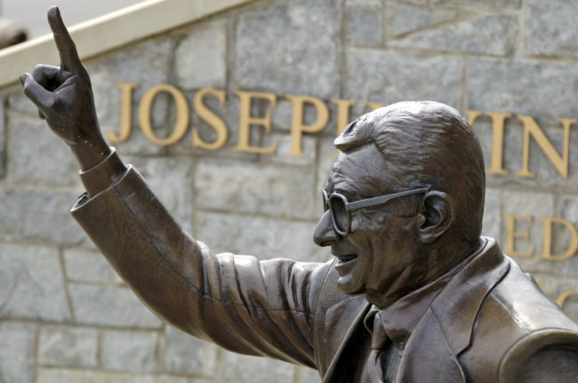 Supporters of former Penn State head football coach Joe Paterno have launched a campaign to reclaim his legacy, including an initiative to have his statute returned to the university grounds. Gene J. Puskar/AP