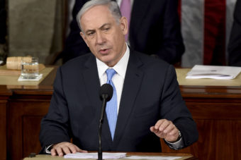 Israeli Prime Minister Benjamin Netanyahu speaks before a joint meeting of Congress on Capitol Hill in Washington on Tuesday. He called the deal the U.S. and its allies are negotiating with Iran "very bad. (Photo by Susan Walsh/AP)